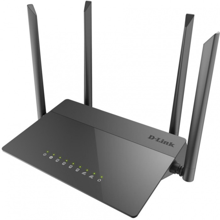 Wi-Fi роутер D-Link DIR-841 (DIR-841/RU/A1), 1167 Мбит/с, 4 порта 100 Мбит/с, чёрный wi fi роутер d link dir 822 ru 1167 мбит с 4 порта 100 мбит с чёрный