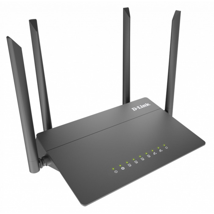 Wi-Fi роутер D-Link DIR-822/RU, 1167 Мбит/с, 4 порта 100 Мбит/с, чёрный
