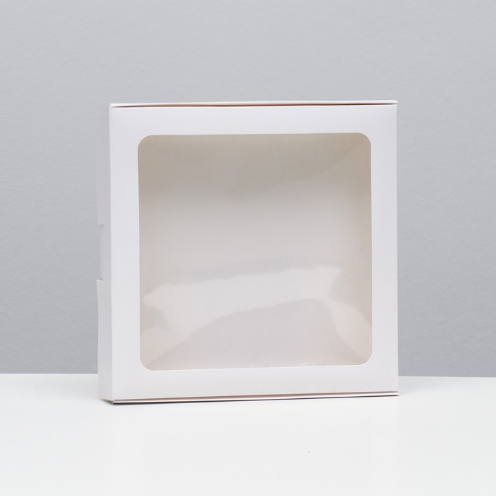 Коробка самосборная, белая, 21 х 21 х 3 см коробка самосборная белая 22 5 х 21 х 7 см