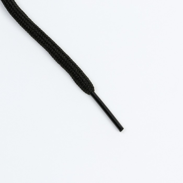 Шнурки круглое сечение 5 мм, 110 см, цвет чёрный, пара