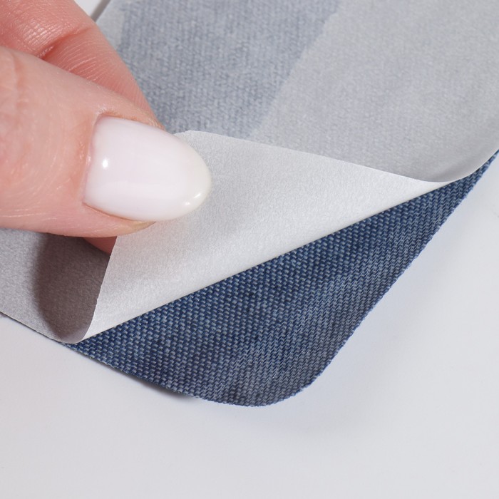 Набор заплаток для одежды «Синий спектр», прямоугольные, термоклеевые, 7,5 × 5 см, 5 шт