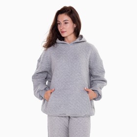 

Толстовка женская, цвет серый меланж, размер 48