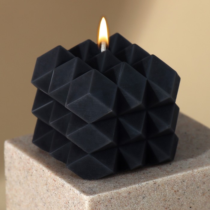 Свеча фигурная «Геометрия», черная свеча фигурная рука коза 10х4 см черная