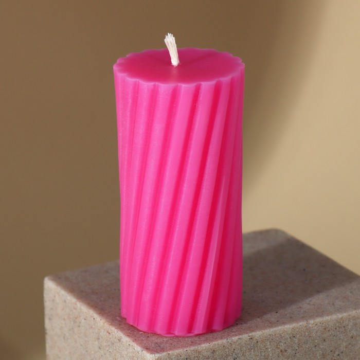 Свеча интерьерная «Витая», розовая
