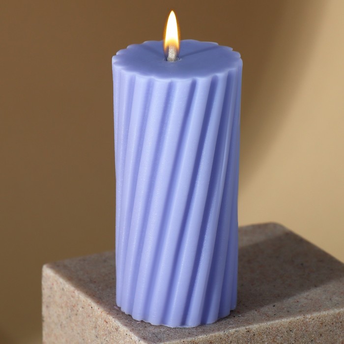 Свеча интерьерная «Витая», сиреневая свеча интерьерная витая белая