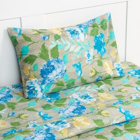 

Постельное бельё 1,5сп Capri 145х210 см, 150х210 см, 50х70 см, голубой, микрофибра, 100% полиэстер
