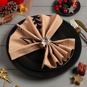 

Набор салфеток с декорат. кольцами "Love Xmas" 46х46 см - 4 шт