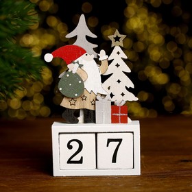 Вечный календарь «Дед Мороз, ёлки и подарки» 7 × 3,5 × 13 см Ош