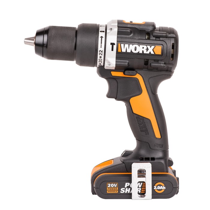 Дрель-шуруповерт ударная аккумуляторная WORX WX352 20 В 60 Нм 2x2 Ач кейс 20990₽