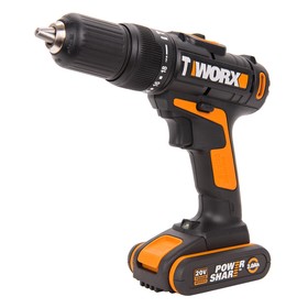 

Дрель-шуруповерт ударная аккумуляторная WORX WX371.1, 20 В, 40 Нм, 2x2 Ач, кейс