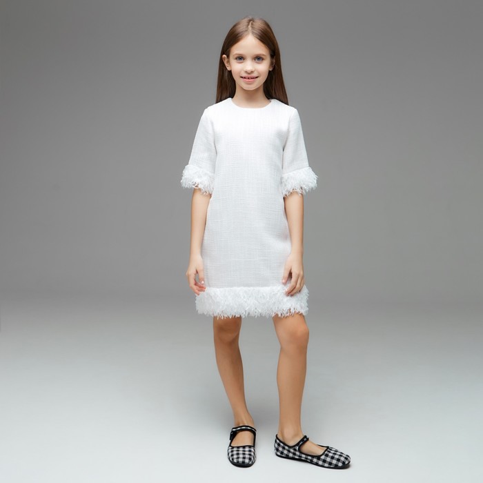 Платье для девочки MINAKU: PartyDress цвет белый, рост 146 платье для девочки minaku partydress цвет белый рост 146