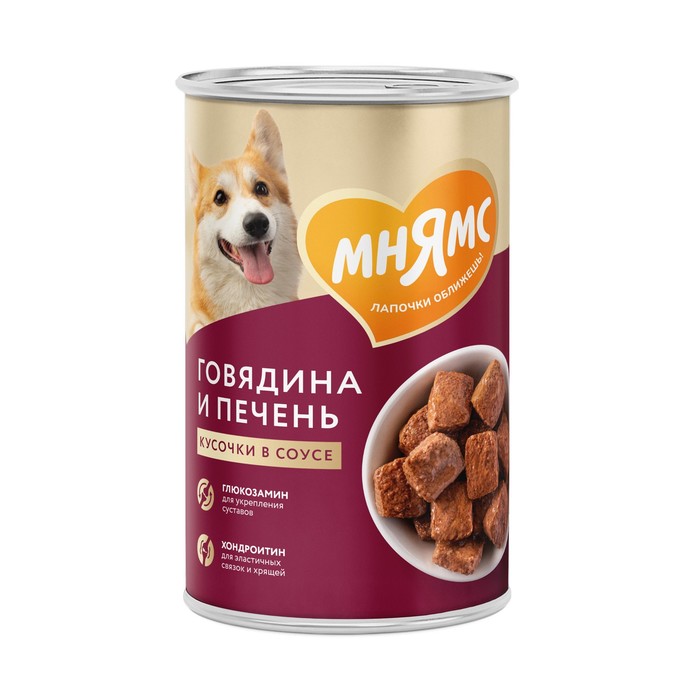 Влажный корм Мнямс «ЗДОРОВЫЕ СУСТАВЫ» для собак говядина/печень в соусе, 400 г