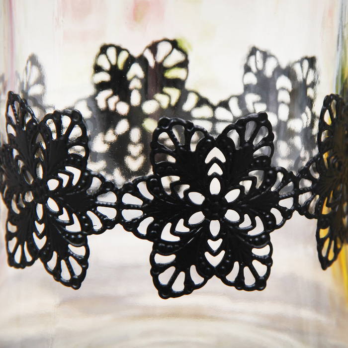 Банка для сыпучих продуктов 1 л "Джулиана", d=10,5 см, цвет черный