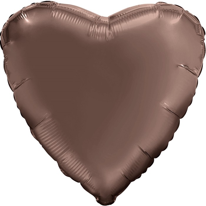 Шар фольгированный 30 «Сердце», мистик какао, индивидуальная упаковка