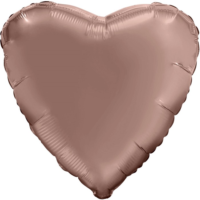 Шар фольгированный 30 «Сердце», мистик латте, индивидуальная упаковка шар фольгированный 18 всё только начинается индивидуальная упаковка