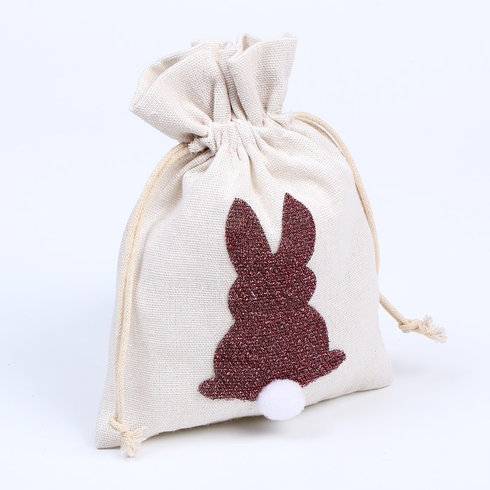 Мешок для подарков «Кролик», 20 × 15 см, цвета МИКС