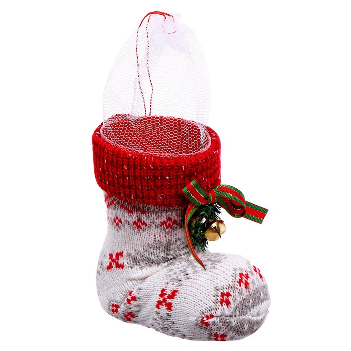 Конфетница «Сапожок», с рождественским венком конфетница сапожок с новогодним венком цвета микс