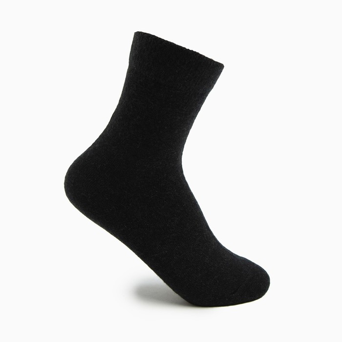 Носки женские шерстяные «Super fine», цвет чёрный, размер 38-40