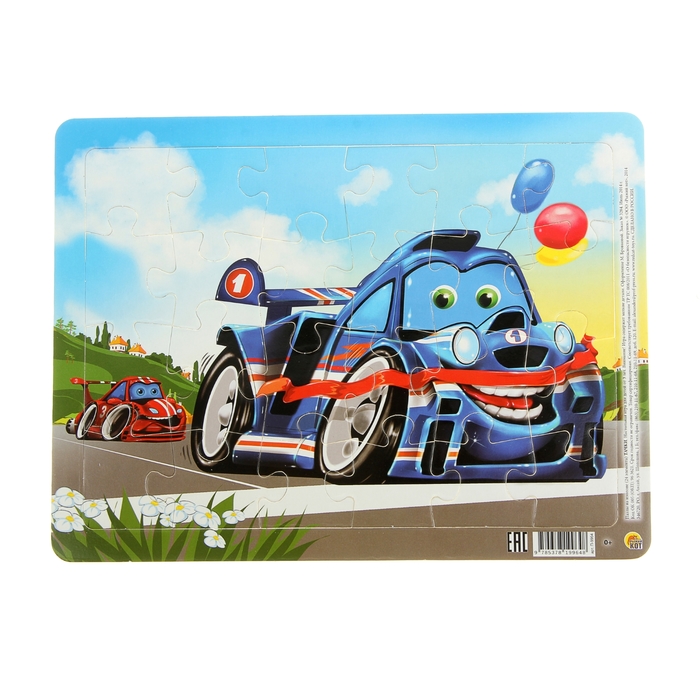 Пазлы "Тачки", 24 элемента