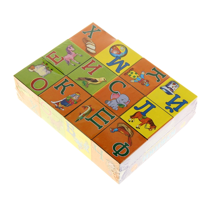 Кубики "Азбука", 12 штук