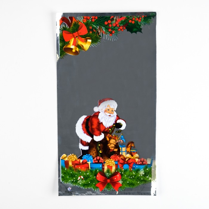 Пакет подарочный Подарки 20 х 35 см, цветной металлизированный рисунок пакет подарочный снеговик и заяц 25 х 40 см цветной металлизированный рисунок