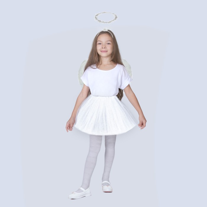 Карнавальный набор «Ангел», нимб, крылья, юбка, 98-128 см карнавальный набор ангел нимб крылья юбка 9233731