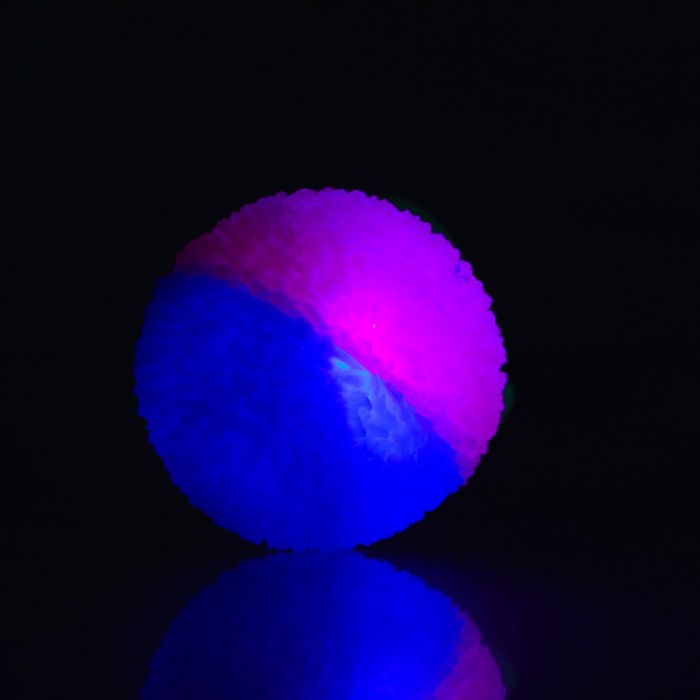 Мяч световой 6*6*6 с резинкой, цвета МИКС