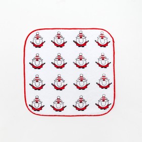 

Набор новогодних салфеток Дед Мороз, размер 20x20см, 6 шт, велюр 380г/м2, 100% хлопок