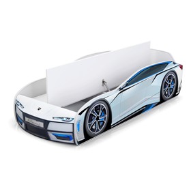 

Кровать-машина Kiddy Plus, ящик-книжка, 3d бампер, цвет белый