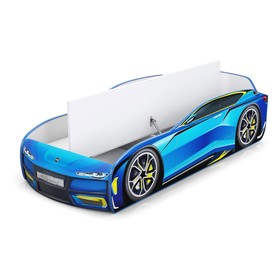 

Кровать-машина Kiddy Plus, ящик-книжка, 3d бампер, цвет голубой