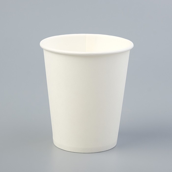 Стакан бумажный Белый, для горячих напитков, 185 мл, диаметр 70 мм