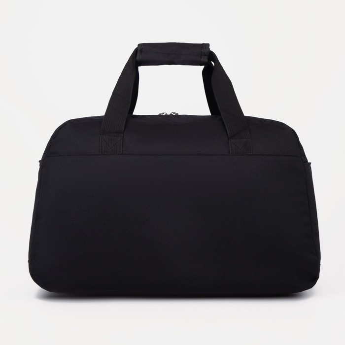 фото Сумка спортивная на молнии, 2 наружных кармана, цвет чёрный