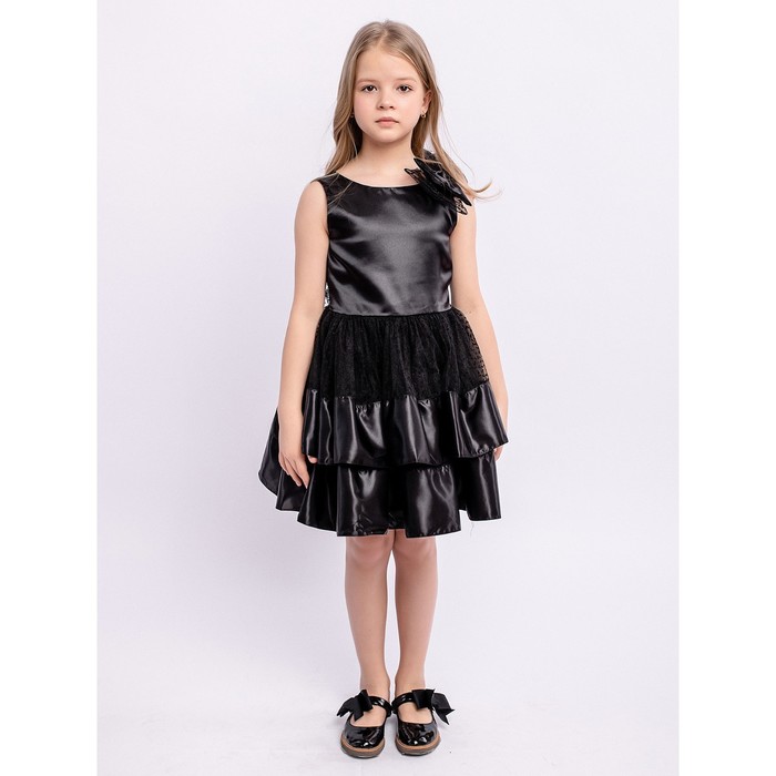 Платье «София», рост 98 см, цвет черный
