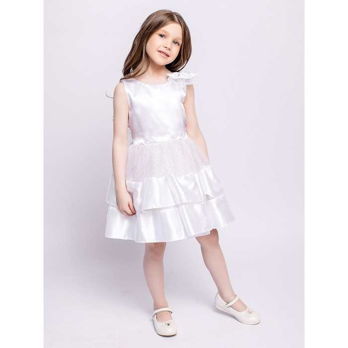 Платье «София», рост 98 см, цвет белый