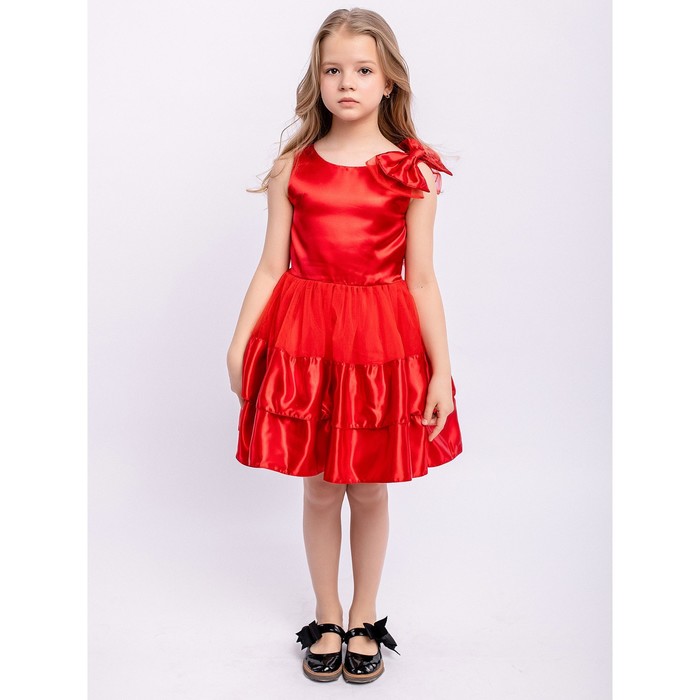 Платье «София», рост 98 см, цвет красный