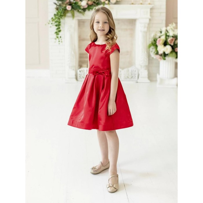 Платье «Луиза», рост 98 см, цвет красный