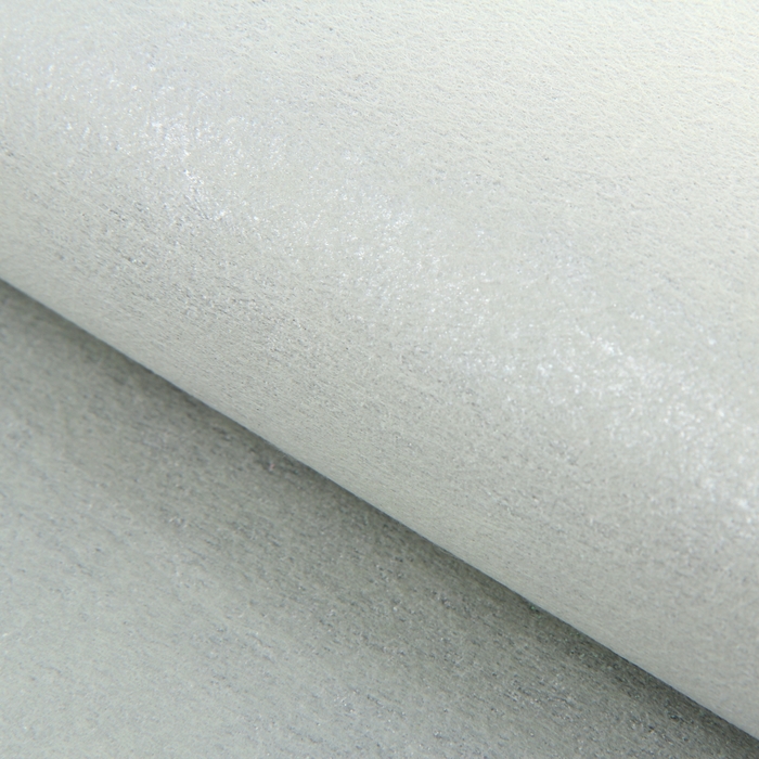 Фетр ламинированный металлизированный, белый, 60 х 60 см