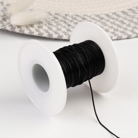 Шнур для плетения, натуральная кожа, d = 1 мм, 10 ± 0,5 м, цвет чёрный