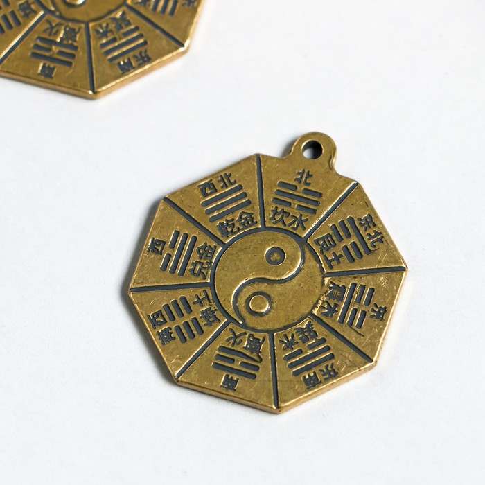 Сувенир металл подвеска Монета Фен-шуй 3,2х3,5 см подвеска металл монета с драконом и фениксом с узлом счастья 40х13х1 3 см