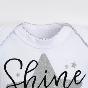 

Боди для девочки Крошка Я "Shine", цвет белый, рост 80-86 см
