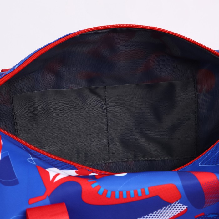 фото Сумка спортивная «russian hokey», 47 x 28 x 24 см, цвет голубой