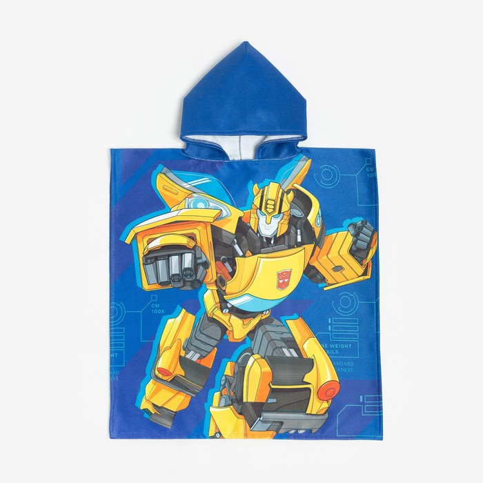 Полотенце-пончо детское махровое Bumblebee Transformers  60х120 см, 50% хл., 50% полиэстер