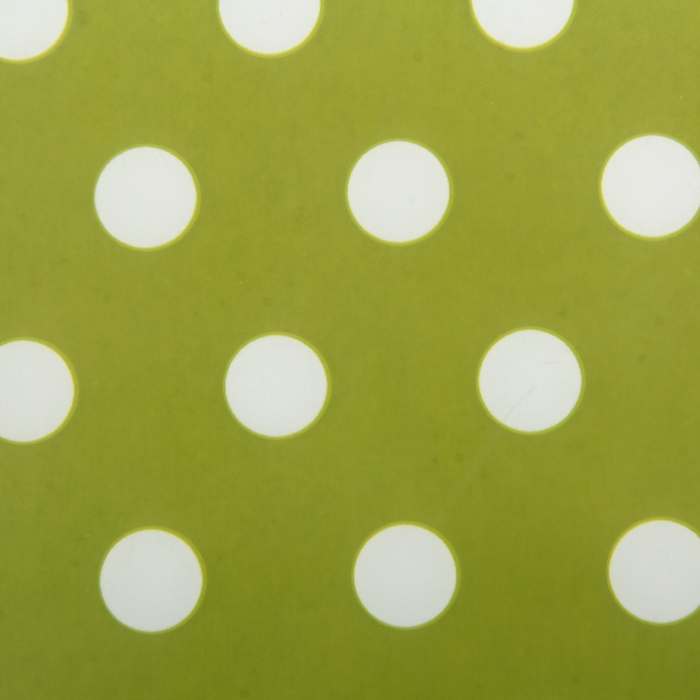 Пленка матовая "Белый горох", зелёный, 60 х 60 см