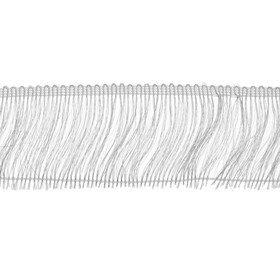 Тесьма с бахромой, цвет серебро ширина 6 см, по 25 м