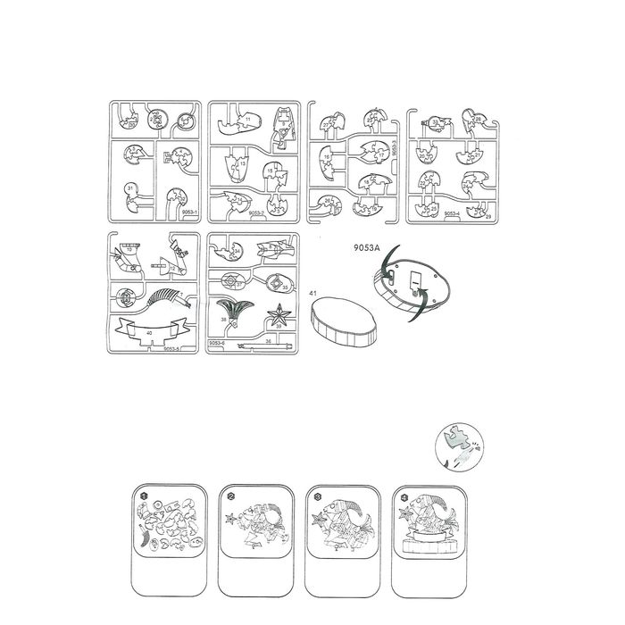 Пазл 3D кристаллический, "Знак зодиака Козерог", 41 деталь, световые эффекты, работает от батареек