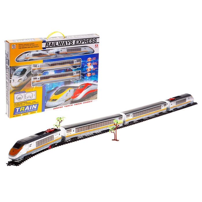 Железная дорога "Экспресс", работает от батареек, световые и звуковые эффекты