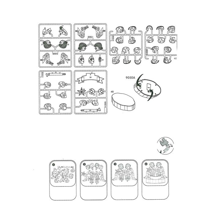 Пазл 3D кристаллический, "Знак зодиака Близнецы", 48 деталей, световые эффекты, работает от батареек