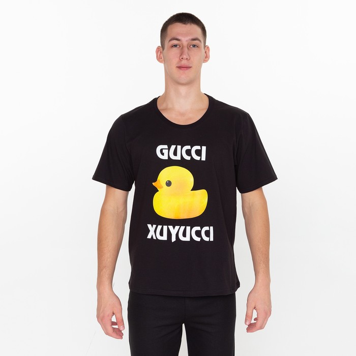 Футболка мужская GUCCI XUYUCCI, цвет чёрный, размер 60