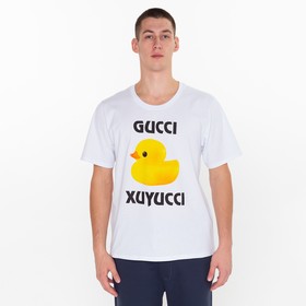 Футболка мужская GUCCI XUYUCCI, цвет белый, размер 52