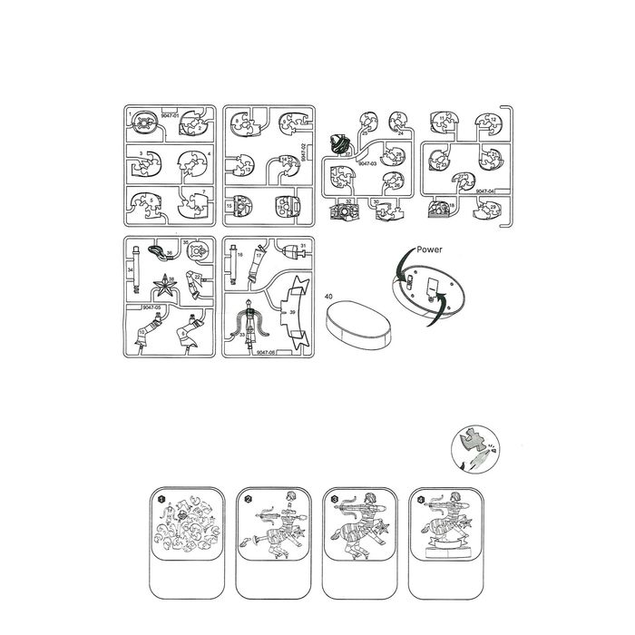 Пазл 3D кристаллический, "Знак зодиака Стрелец", 40 деталей, световые эффекты, работает от батареек